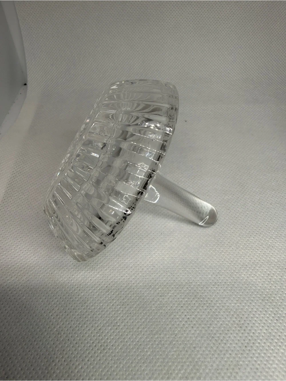Crystal Ring Holder Dish 3 X 2.75 IN Clear. Vintage.